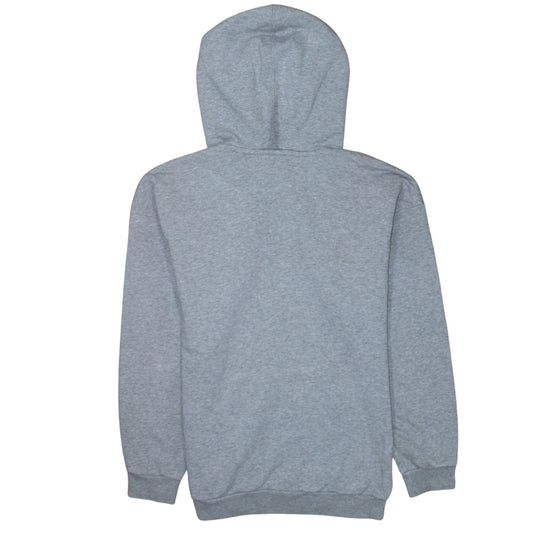 Adidas Womens Grey Trefoil Pullover Hoodie Size 10 Relaxed Fit