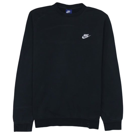 Nike Men's Black Crew Neck Logo Sweatshirt Size M