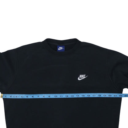 Nike Men's Black Crew Neck Logo Sweatshirt Size M