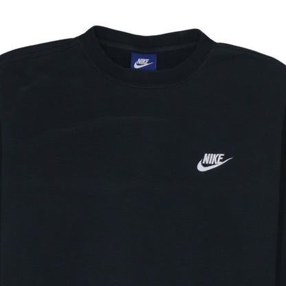 Nike Men's Black Crew Neck Logo Sweatshirt Size M
