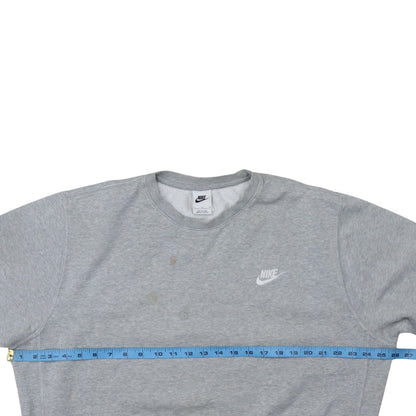 Nike Men's Grey Logo Crew Neck Pullover Sweatshirt Size L