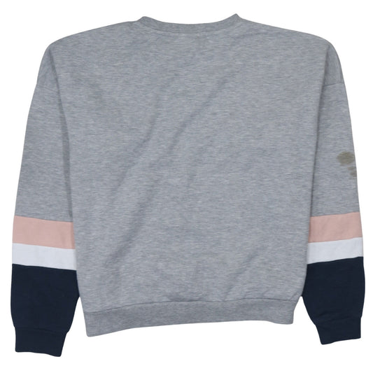 Disney Women Grey Stitch Sweatshirt Pullover Size M Lined Casual