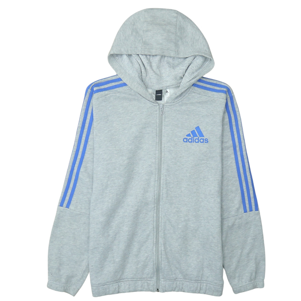 Adidas Men's Grey Full Zip Hoodie XL Sportswear Fleece