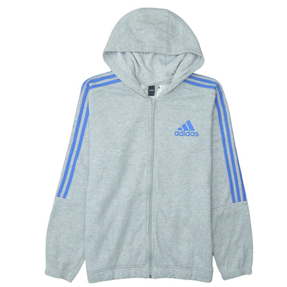 Adidas Men's Grey Full Zip Hoodie XL Sportswear Fleece