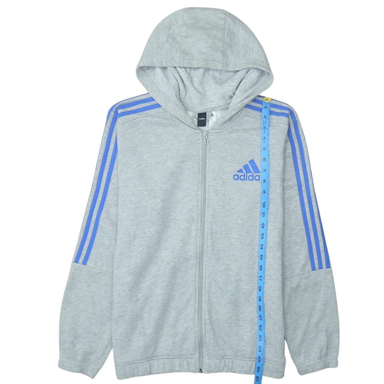Adidas Men's Grey Full Zip Hoodie XL Sportswear Fleece