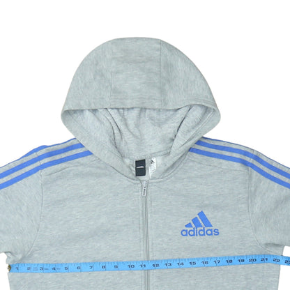 Adidas Men's Grey Full Zip Hoodie XL Sportswear Fleece