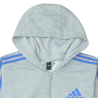 Adidas Men's Grey Full Zip Hoodie XL Sportswear Fleece