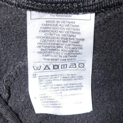 adidas Men Black Jogger Trousers M Logo Tapered Fleece Activewear