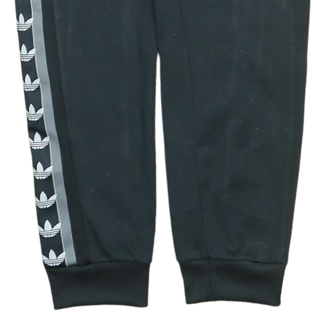 adidas Men Black Jogger Trousers M Logo Tapered Fleece Activewear