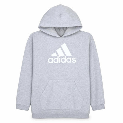 Adidas Women's Grey Pullover Hoodie Size UK 12-14 Casual Logo Sweatshirt