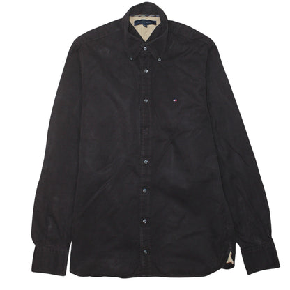 Tommy Hilfiger Men's Brown Corduroy Button-Down Shirt Size S