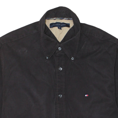 Tommy Hilfiger Men's Brown Corduroy Button-Down Shirt Size S