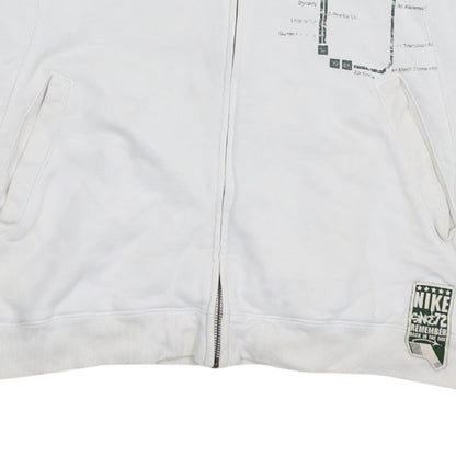 Nike Boys White XL Full Zip Hoodie 72 Street Games Graphic Hooded Sweatshirt