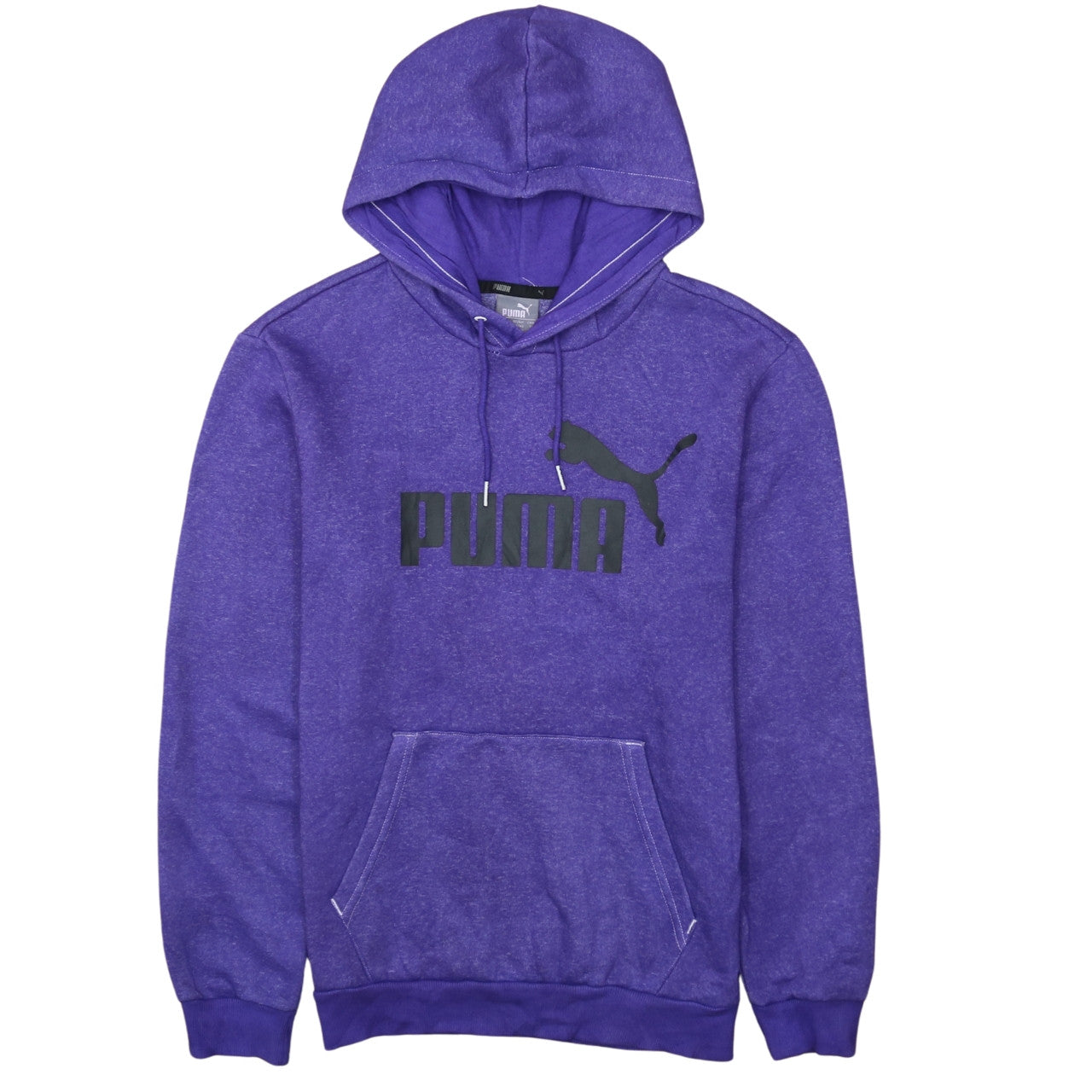 Puma Men's Purple Pullover Hoodie S Logo Sports Fleece