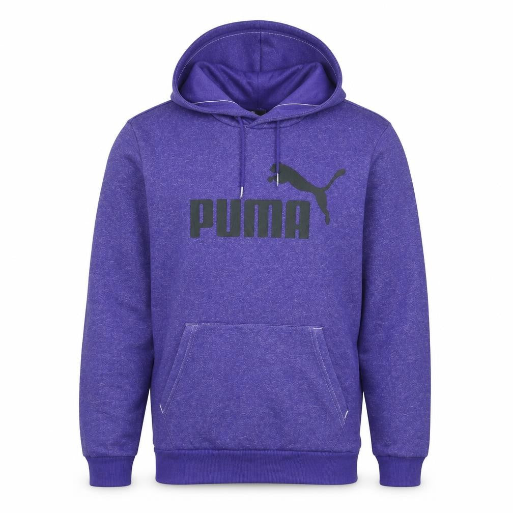 Puma Men's Purple Pullover Hoodie S Logo Sports Fleece