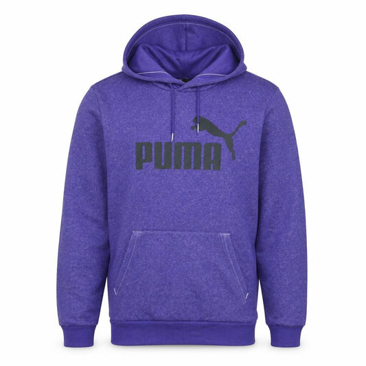 Front view of Puma Men's Purple Pullover Hoodie S Logo Sports Fleece