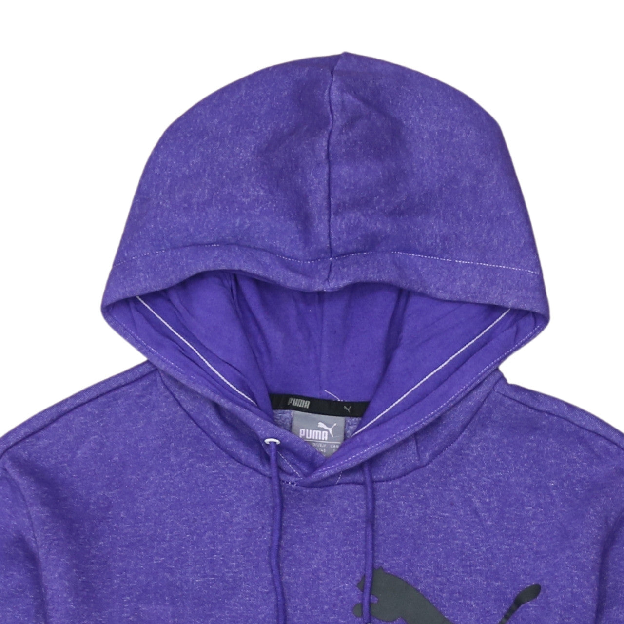 Puma Men's Purple Pullover Hoodie S Logo Sports Fleece