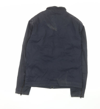 Superdry Men's Blue Cotton Bomber Jacket Size S Full Zip