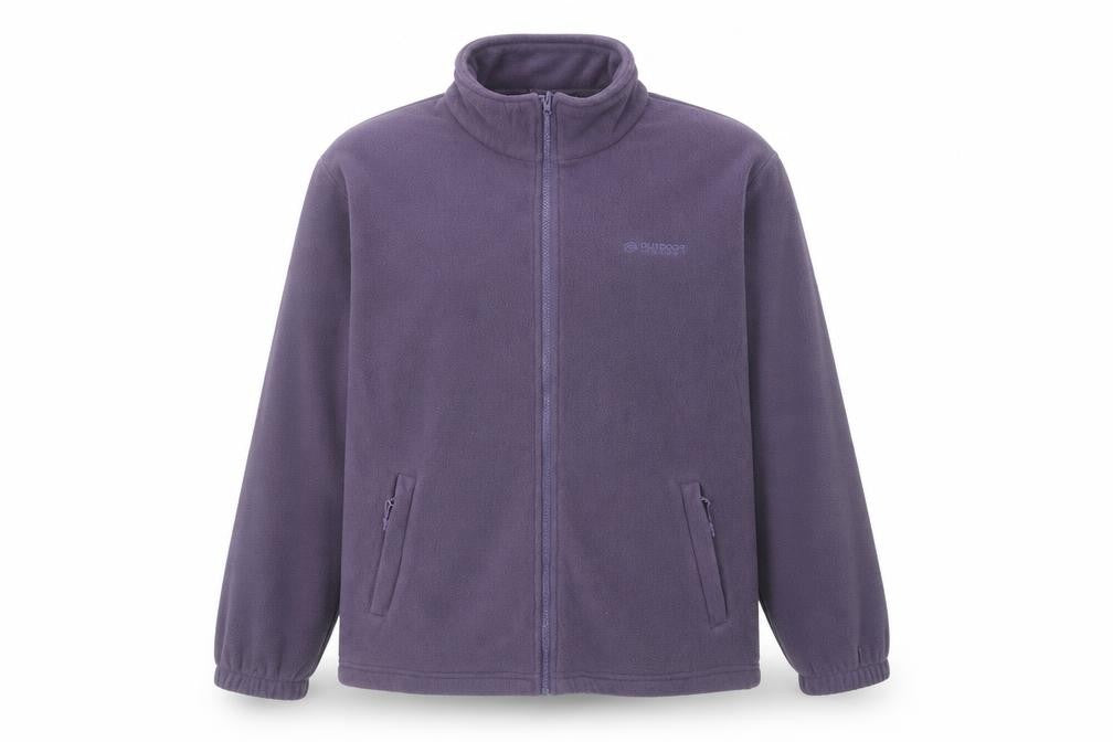 Outdoor Essentials Men's Purple Fleece Full Zip Jacket Size 16