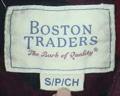 Boston Traders Men's Red Check Lined Flannel Jacket Size S