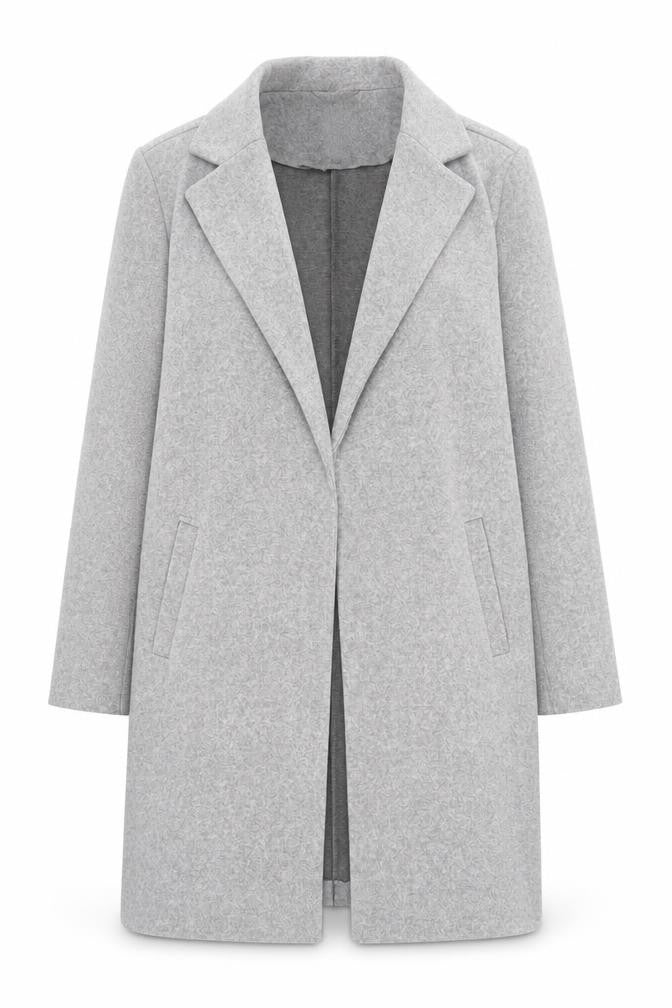 Primark Womens Grey Mid-Length Overcoat Size 14