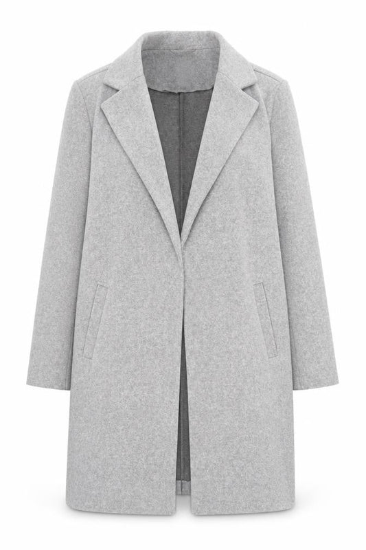 Primark Womens Grey Mid-Length Overcoat Size 14