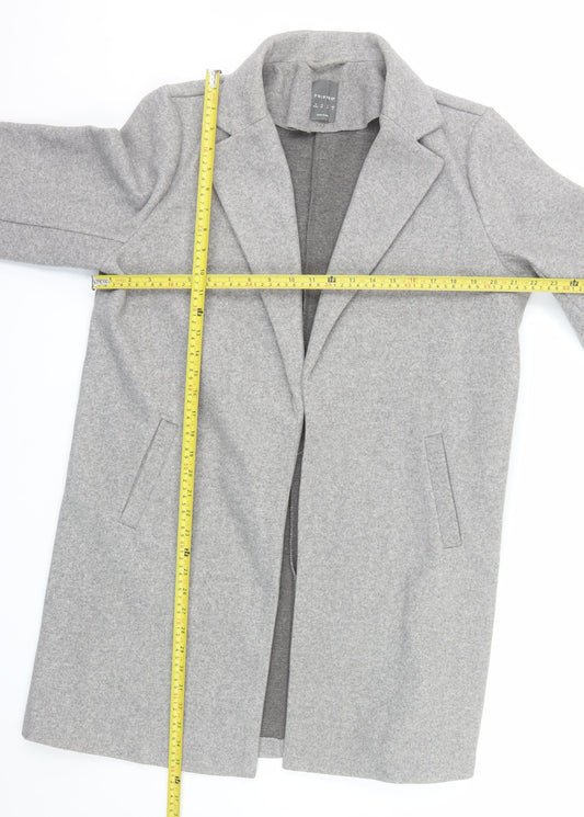 Primark Womens Grey Mid-Length Overcoat Size 14