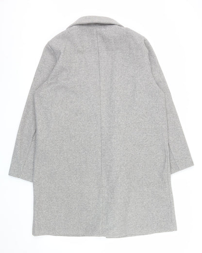 Primark Womens Grey Mid-Length Overcoat Size 14