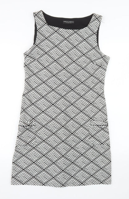 Dorothy Perkins Women’s Black Geometric Shift Dress Size 12