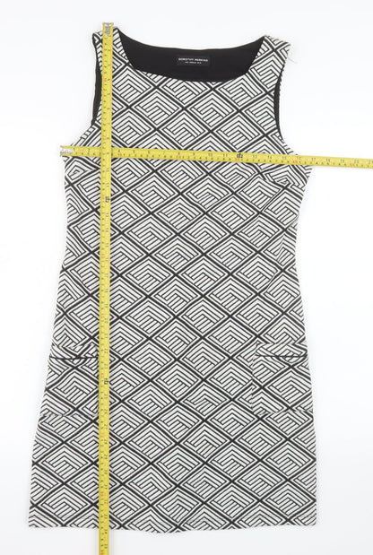 Dorothy Perkins Women’s Black Geometric Shift Dress Size 12