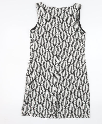 Dorothy Perkins Women’s Black Geometric Shift Dress Size 12