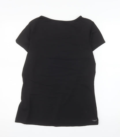 Domyos Womens Black Size 16 Athletic Moisture Wicking T-Shirt