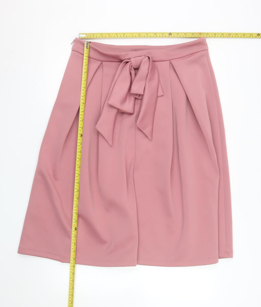 ASOS Women’s Pink A-Line Knee Length Bow Skirt Size 18