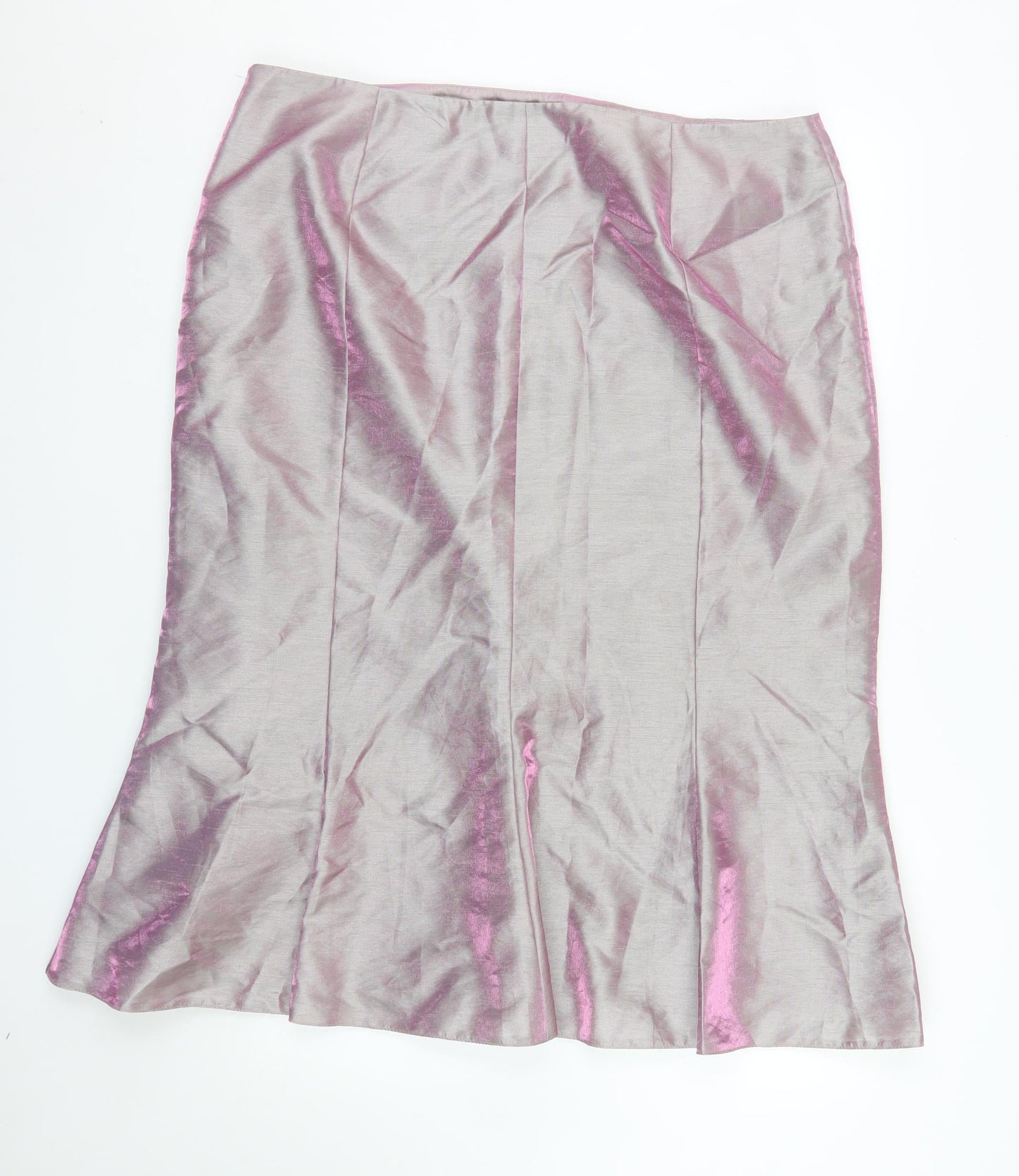 John Bentley Women’s Pink Satin Midi Trumpet Skirt Size 18