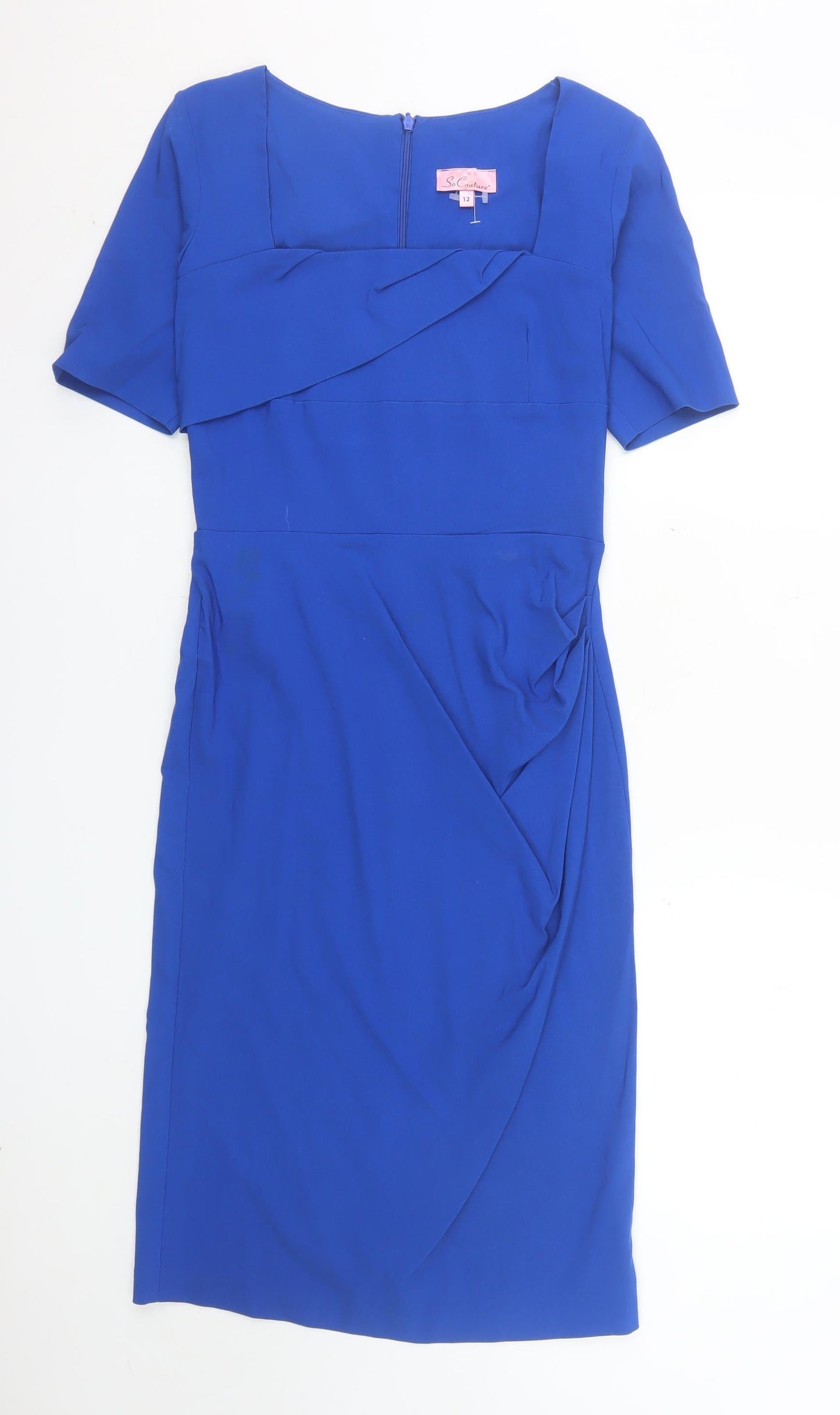 So Couture Women’s Blue Knee Length Sheath Dress Size 12