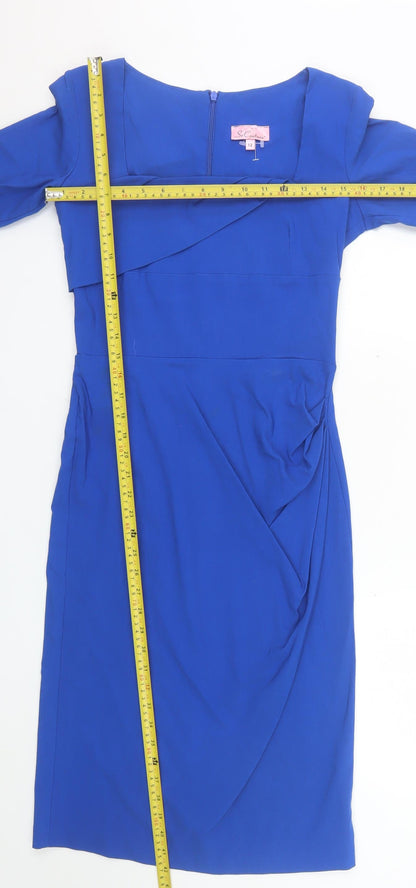 So Couture Women’s Blue Knee Length Sheath Dress Size 12