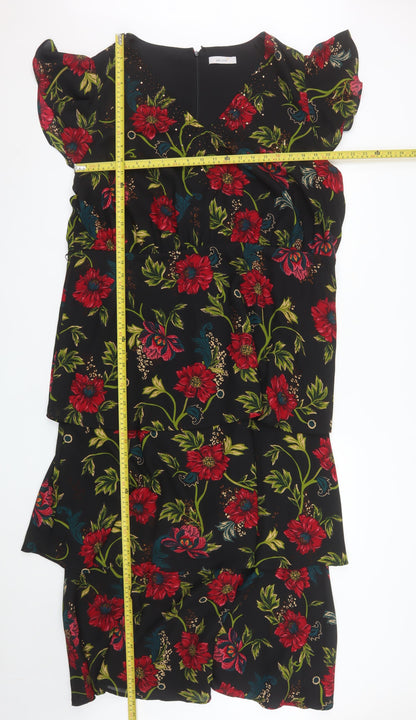 Marks and Spencer Women’s Multicoloured Size 22 Floral Fit & Flare Dress