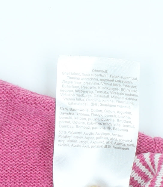 Olsen Womens Pink Striped Cotton Acrylic Crew Neck Jumper Size 16