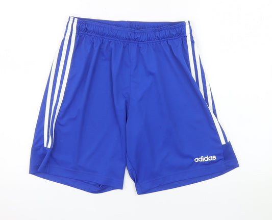 Adidas Men's Blue Athletic Football Shorts Size M Lightweight Polyester