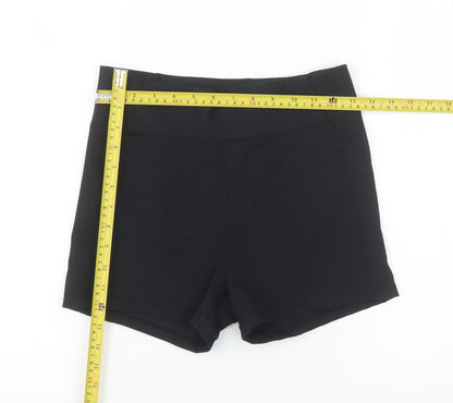 USA Pro Womens Black UK 12 Compression Athletic Shorts