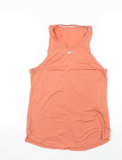 Nike Women's Orange Dri-FIT Racerback Tank Top Size S Lightweight