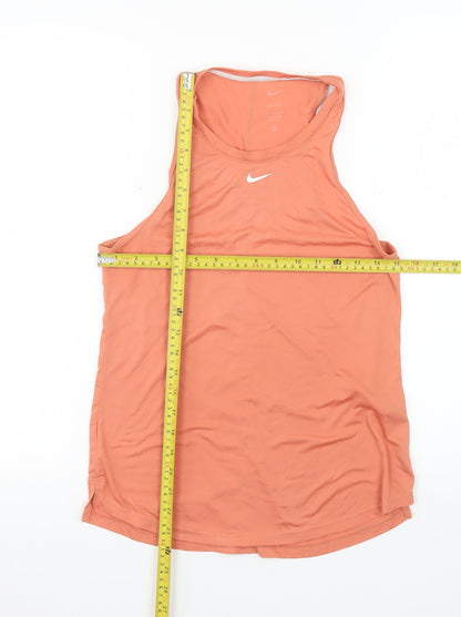Nike Women's Orange Dri-FIT Racerback Tank Top Size S Lightweight