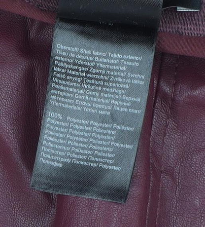 Comma Women's Purple A-Line Faux Leather Skirt Size 10