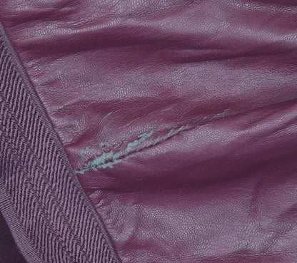 Comma Women's Purple A-Line Faux Leather Skirt Size 10