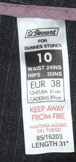St. Bernard Women’s Grey Pinstripe Dress Pants Size 10 Regular