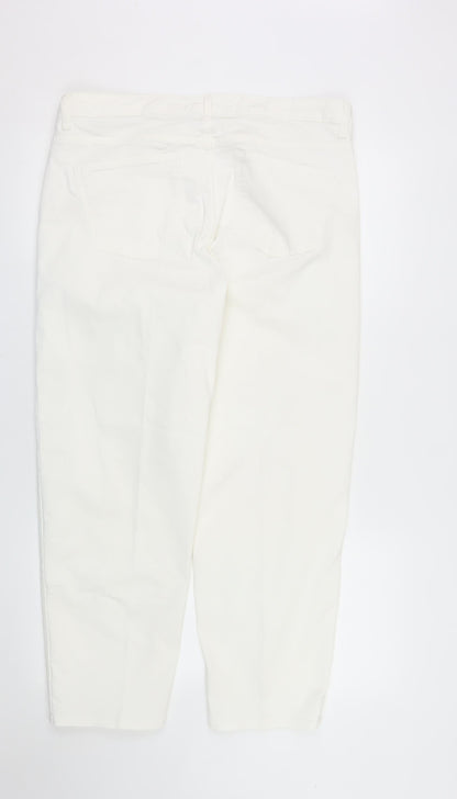 Paul Costelloe Living Women's Ivory Straight Jeans Size 16