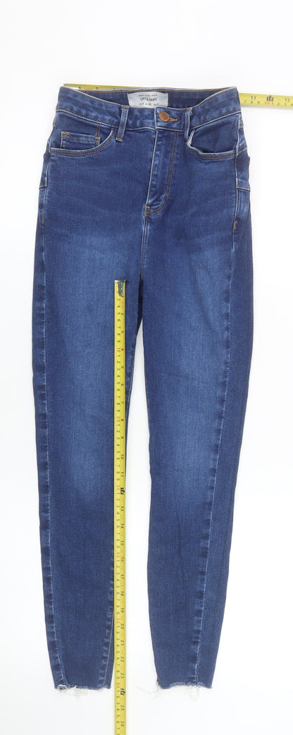 New Look Women’s Blue Petite Skinny Jeans UK 8 Mid Rise Stretch Denim