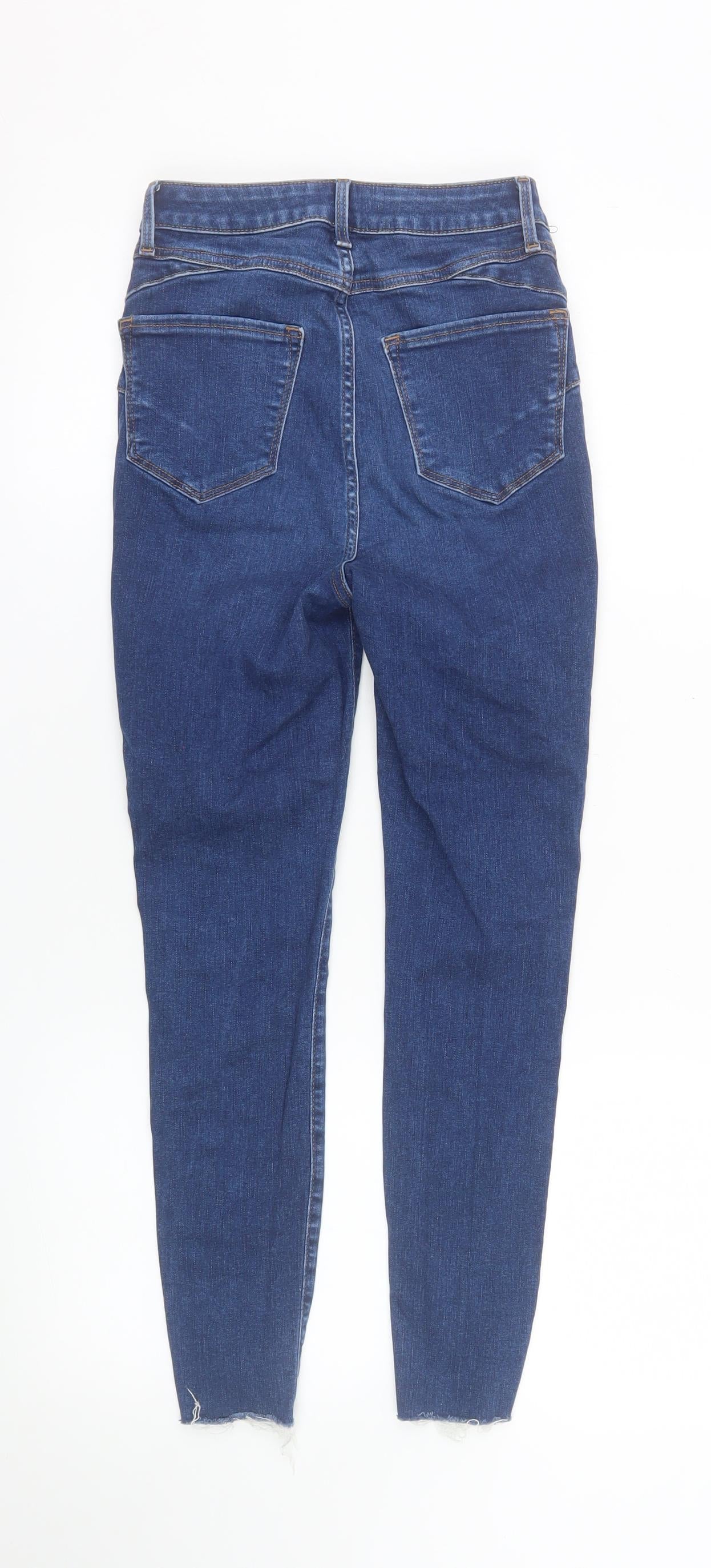 New Look Women’s Blue Petite Skinny Jeans UK 8 Mid Rise Stretch Denim