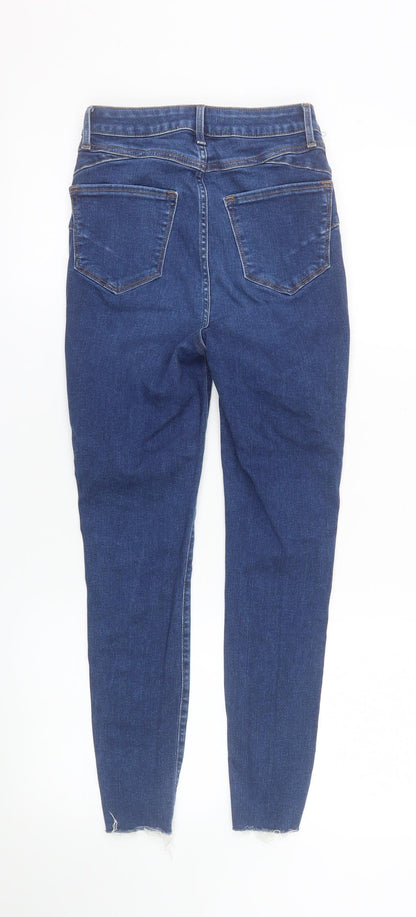 New Look Women’s Blue Petite Skinny Jeans UK 8 Mid Rise Stretch Denim