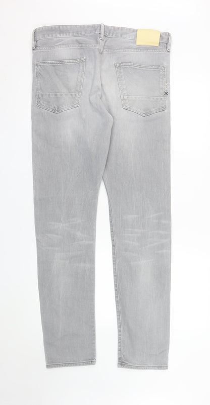 Scotch & Soda Men's Grey Slim Fit Straight Jeans W34 L34